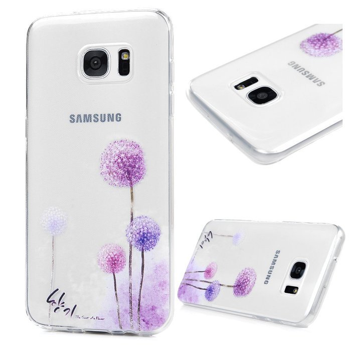 Badalink Galaxy S7 Edge Case Clear Soft TPU Rubber Skin Bumper Case Shockproof Flexible Easy Grip Colorful Painting... N56