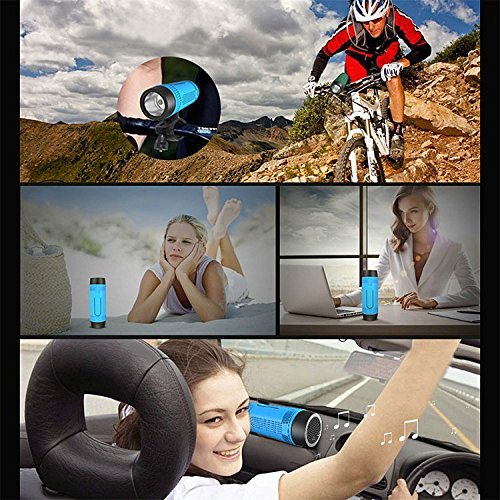 Portable Waterproof Wireless Bluetooth Speaker with Power Bank Output, 3 Mode Flashlight, Hands Free Answering... N6
