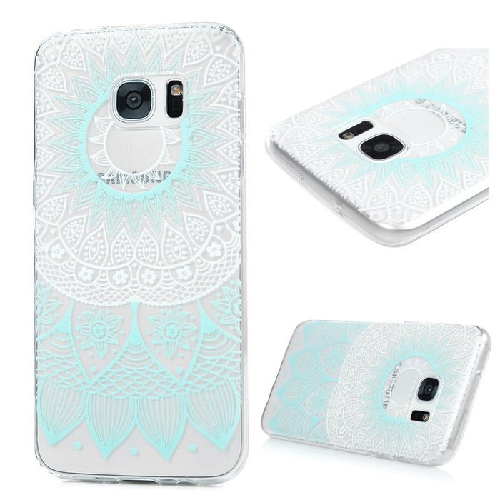 Badalink Galaxy S7 Edge Case Clear Soft TPU Rubber Skin Bumper Case Shockproof Flexible Easy Grip Colorful Painting... N63