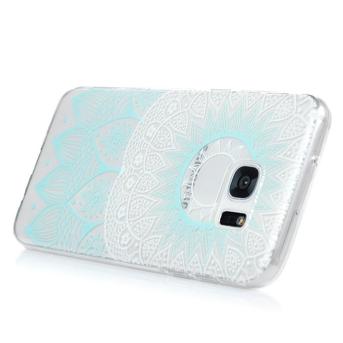 Badalink Galaxy S7 Edge Case Clear Soft TPU Rubber Skin Bumper Case Shockproof Flexible Easy Grip Colorful Painting... N65