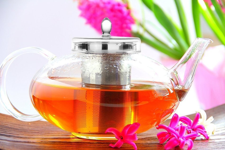 Teapot Set Flowering Tea Glass Teapot Gift Set Harmony 42 Oz / 1242 Ml with Stainless Steel Tea Warmer Alex Tea...