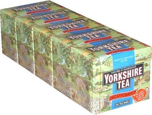 Yorkshire Decaffeinated Tea, 80 Teabag, 5-Pack