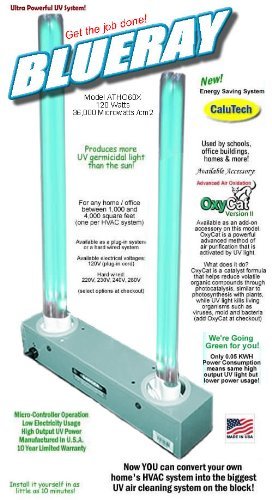 Calutech BlueRay Whole House/Office UV Air Purifier, Cleaner, and Sterlizier