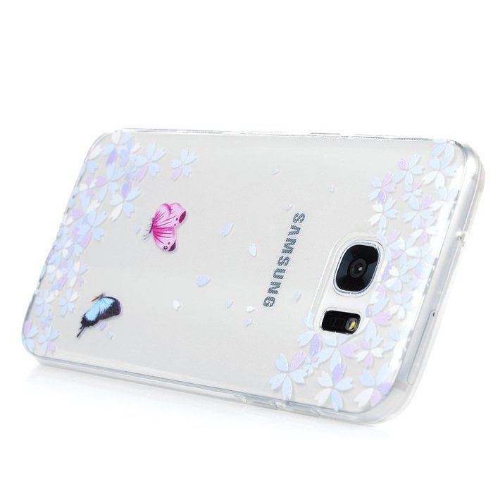 Badalink Galaxy S7 Edge Case Clear Soft TPU Rubber Skin Bumper Case Shockproof Flexible Easy Grip Colorful Painting... N70