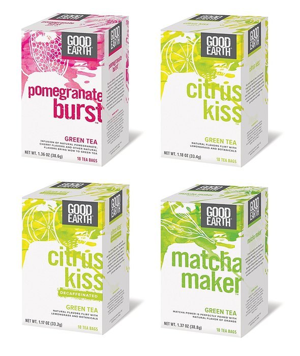 Good Earth Pomegranate Burst Green Tea, 18 Count Tea Bags (Pack of 6)