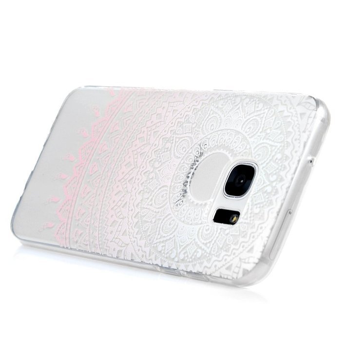 Badalink Galaxy S7 Edge Case Clear Soft TPU Rubber Skin Bumper Case Shockproof Flexible Easy Grip Colorful Painting... N73