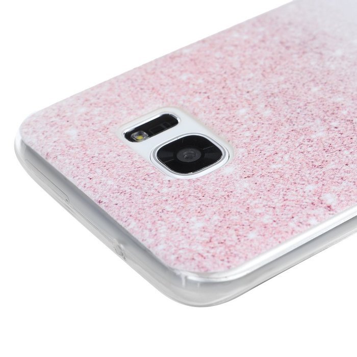 Badalink Galaxy S7 Edge Case Clear Soft TPU Rubber Skin Bumper Case Shockproof Flexible Easy Grip Colorful Painting... N74