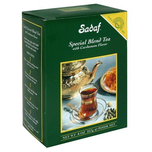Sadaf Special Blend Tea with Cardamom, 8-Ounce Boxes (Pack of 4)