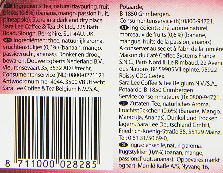 Pickwick Tropical Fruit Tea, 20-Count Tea Bags (Pack of 6) N3