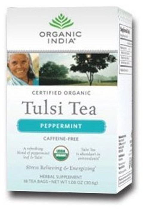Organic India Tulsi Tea Peppermint, 1.08 Oz, 18 Count N3