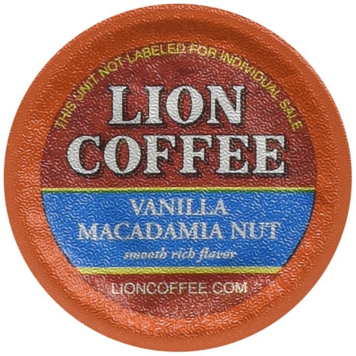 Lion Coffee Vanilla Macadamia Nut for Keurig K-cup Machines (12 Cups/box) N2