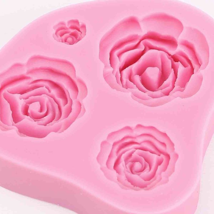 4 pcs Silicone Cake Decoration Fondant Bakeware Mould Mold Birthday Party Baby and Cartoon Themed [version:x7.8... N3