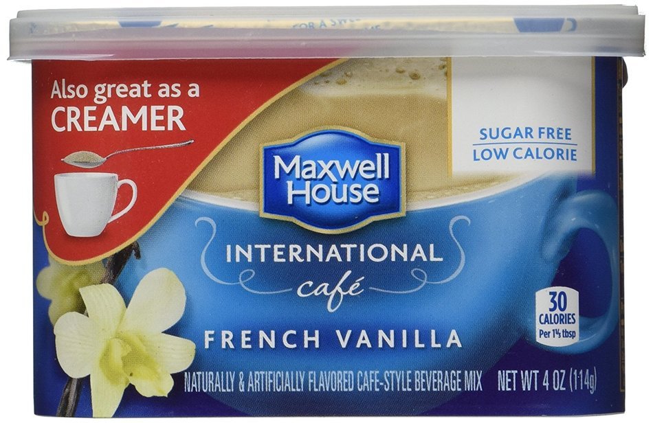Maxwell House International Coffee Sugar Free French Vanilla Caf?, 4-Ounce Cans (Pack of 6)