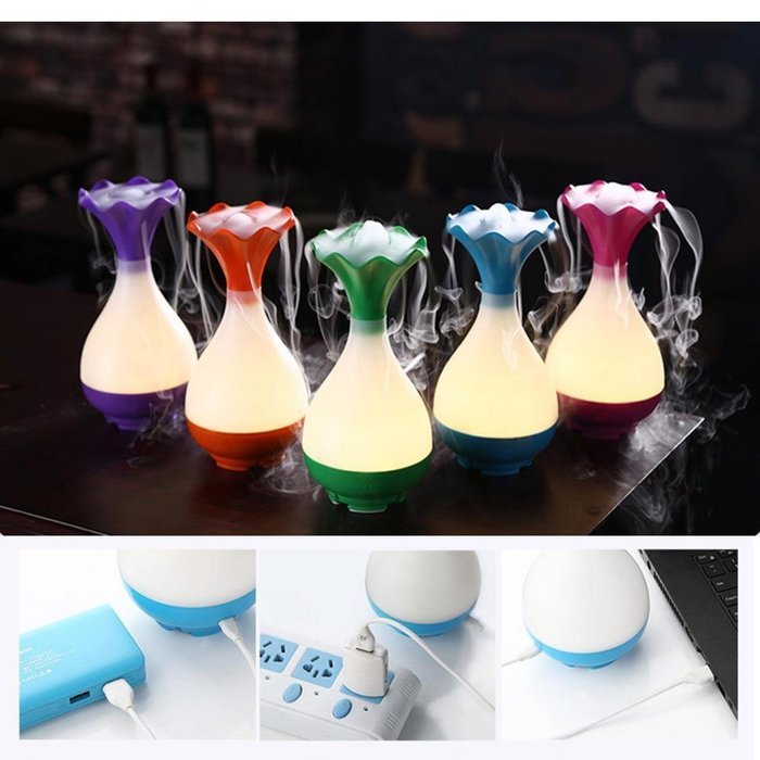 Ultrasonic Aroma Diffuser Humidifier Aromatherapy Air Mist Purifier Atomizer - Blue N15