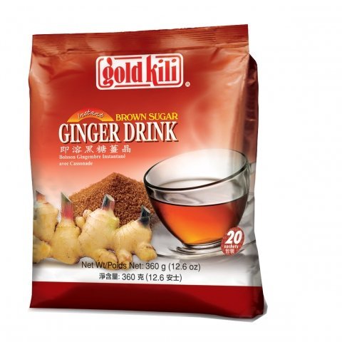 Gold Kili Ginger Drink with Brown Sugar - 40 Sachets Packed in 2 Bags