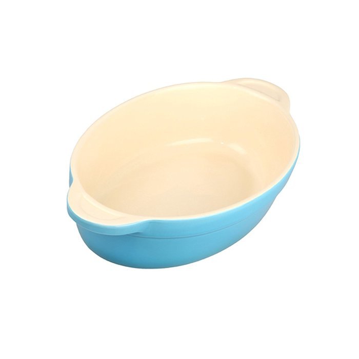 Denby Oven to Table 10-Inch Oval Casserole, 1.6-Liter, Blue N2