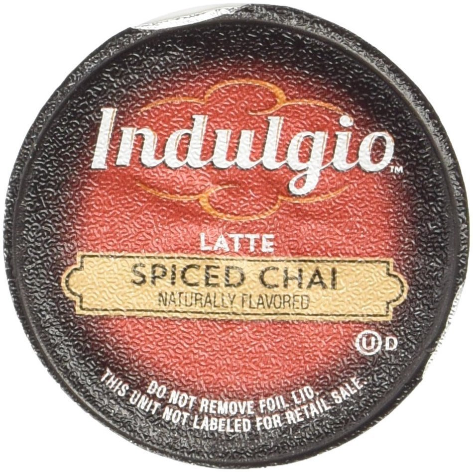 Indulgio Spiced Chai Latte, 12-Count Single Serve Cup for Keurig K-Cup Brewers N13