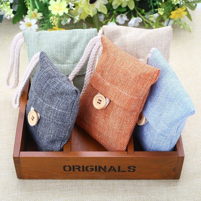 Soledi Natural Air Purifying Bamboo Charcoal Deodorizer Bag Portable Air Freshener for Fridge, Freezers, Closet... N2