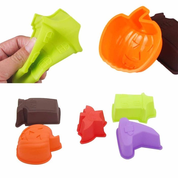 Mochiglory Non Stick Silicone Halloween Cake Budding Dessert Bread Irregular Baking Mold