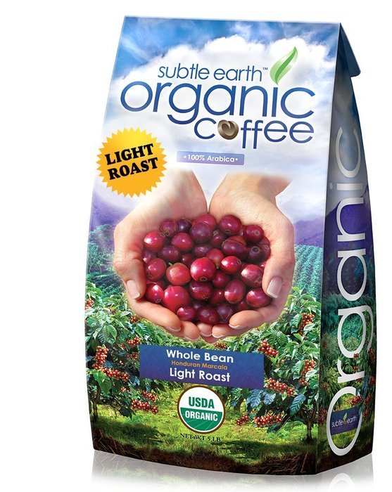 5LB Cafe Don Pablo Subtle Earth Organic Gourmet Coffee - Medium-Dark Roast - Whole Bean Coffee - USDA Certified... N7