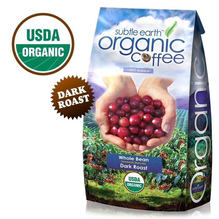 5LB Cafe Don Pablo Subtle Earth Organic Gourmet Coffee - Medium-Dark Roast - Whole Bean Coffee - USDA Certified... N11