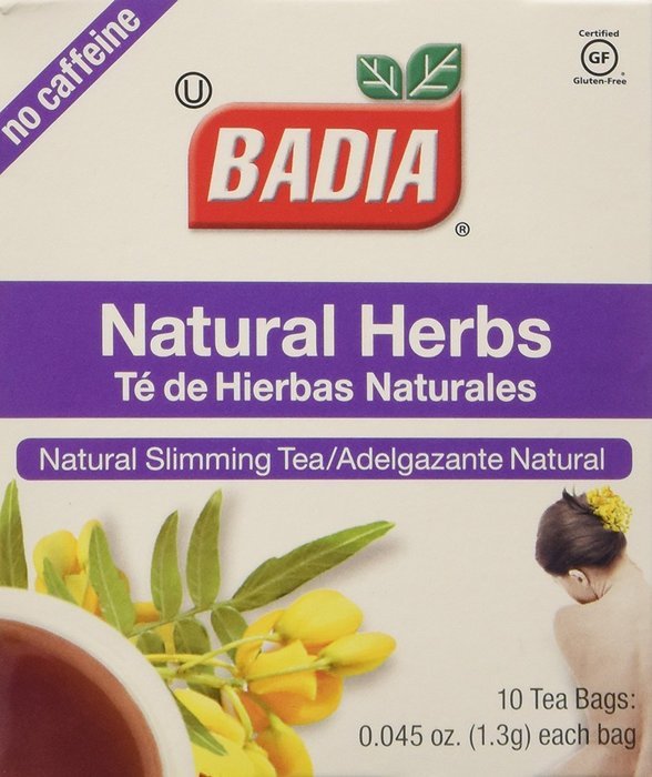 Badia - Natural Herbs Natural Slimming Tea Caffeine-Free - 25 Tea Bags N2