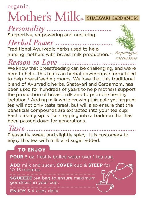 Traditional Medicinals Organic Mother&rsquo;s Milk Tea, 16 Tea Bags (Pack of 6) N21