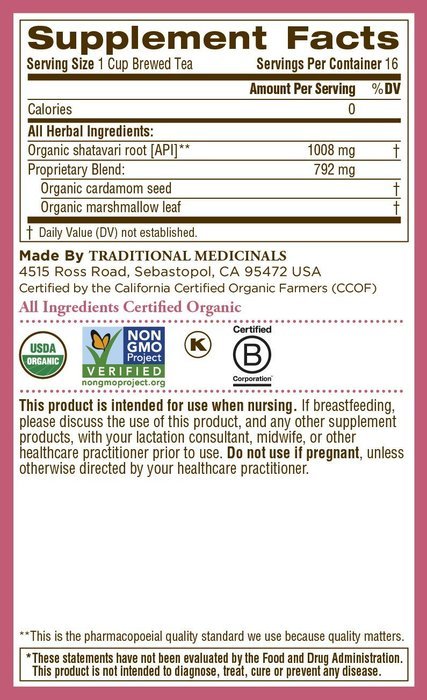 Traditional Medicinals Organic Mother&rsquo;s Milk Tea, 16 Tea Bags (Pack of 6) N22