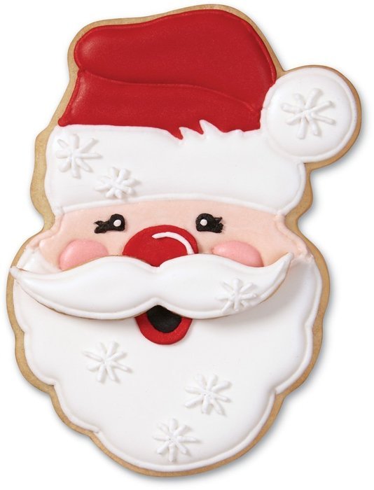Wilton 2308-3270 2-Piece Christmas Santa Face Cookie Cutter Set N3