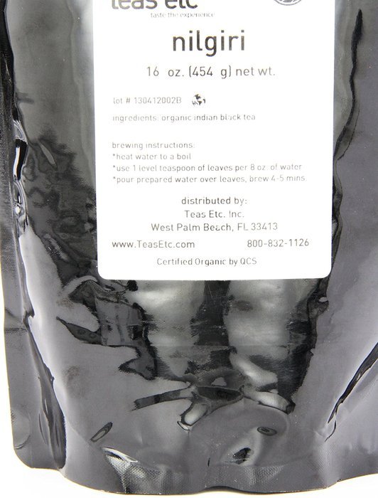 Teas Etc Nilgiri Organic Loose Leaf Black Tea 3 oz. N4