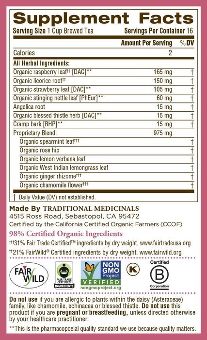 Traditional Medicinals Organic Mother&rsquo;s Milk Tea, 16 Tea Bags (Pack of 6) N41