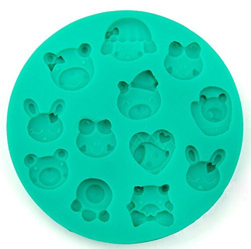 HSE Cute Cartoon Animals Shape Silicone Fandont Cake Mold Kitchen Accessories Chocolate Cake Baking Tools