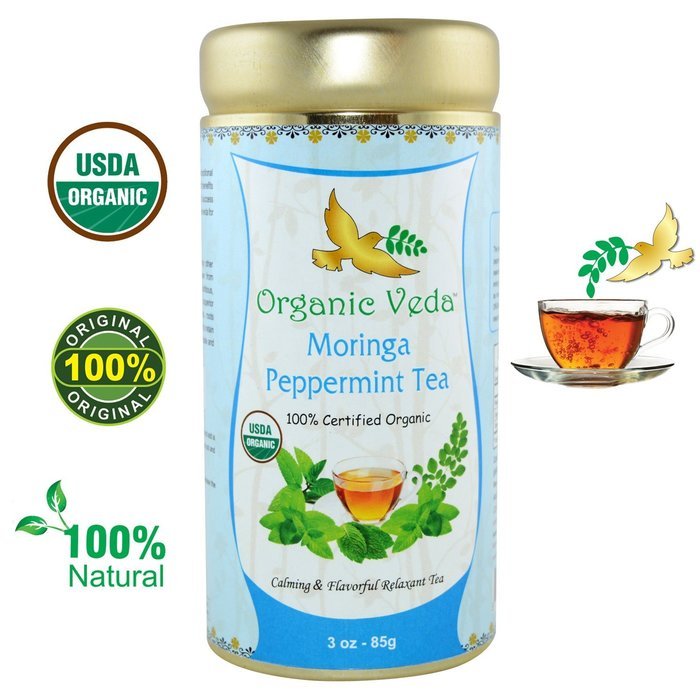 Organic Moringa Ginger Tea (Loose Leaf Tea). USDA Certified Organic. Rich in Antioxidants and Daily Needed Essential... N13