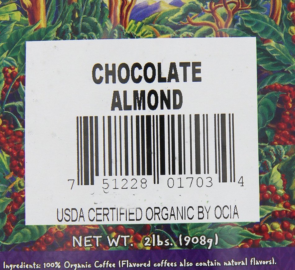 The Organic Coffee Co. Whole Bean, Chocolate Almond, 32 Ounce N2