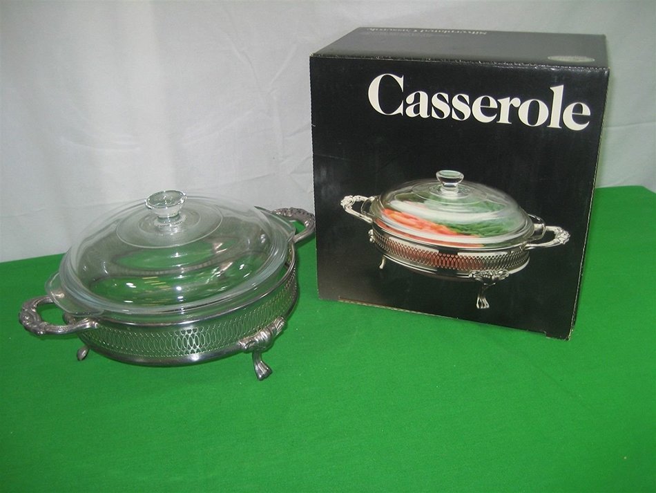 Vintage Leonard Silverplated Casserole Dish #551 Still in Original Box Never Used N4