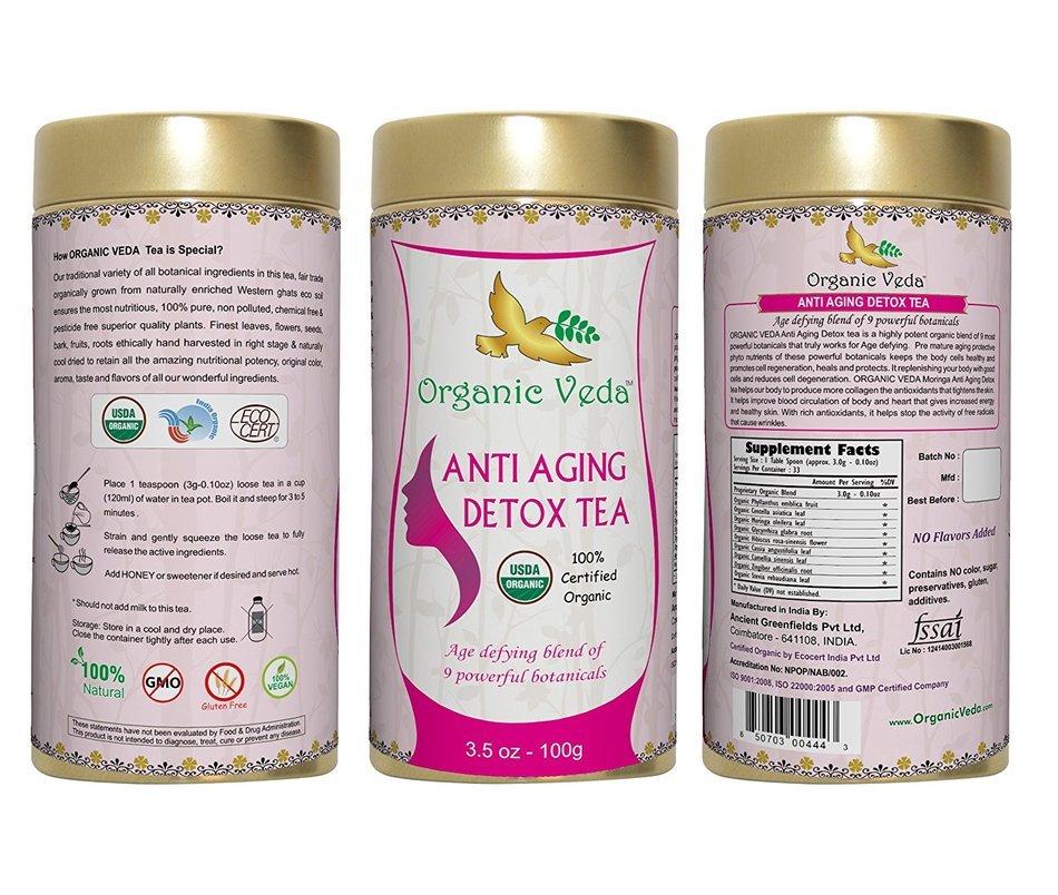 Organic Moringa Ginger Tea (Loose Leaf Tea). USDA Certified Organic. Rich in Antioxidants and Daily Needed Essential... N17