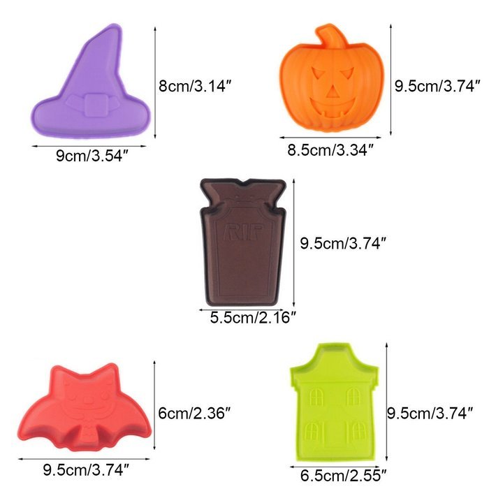 Mochiglory Non Stick Silicone Halloween Cake Budding Dessert Bread Irregular Baking Mold N2