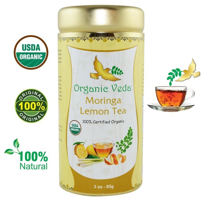 Organic Moringa Ginger Tea (Loose Leaf Tea). USDA Certified Organic. Rich in Antioxidants and Daily Needed Essential... N27