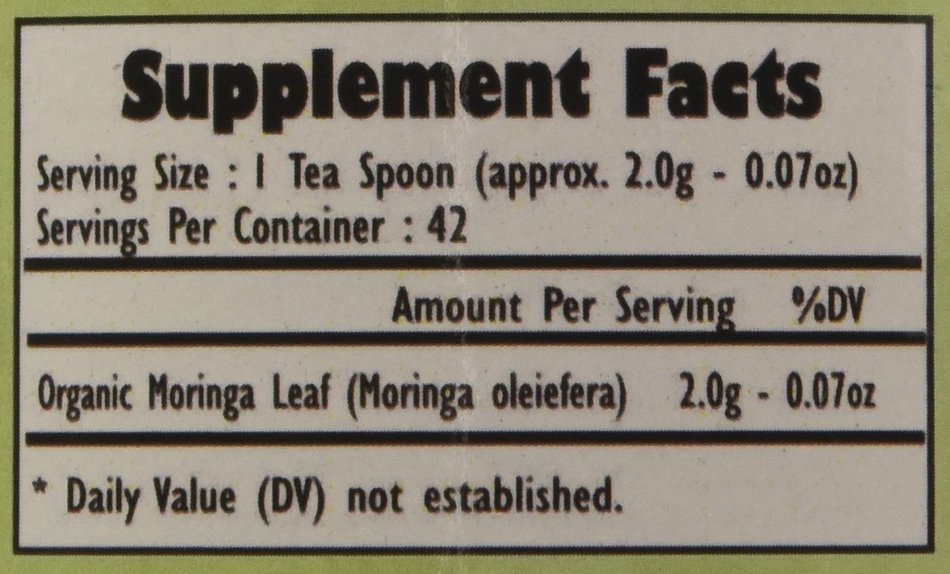 Organic Moringa Ginger Tea (Loose Leaf Tea). USDA Certified Organic. Rich in Antioxidants and Daily Needed Essential... N28