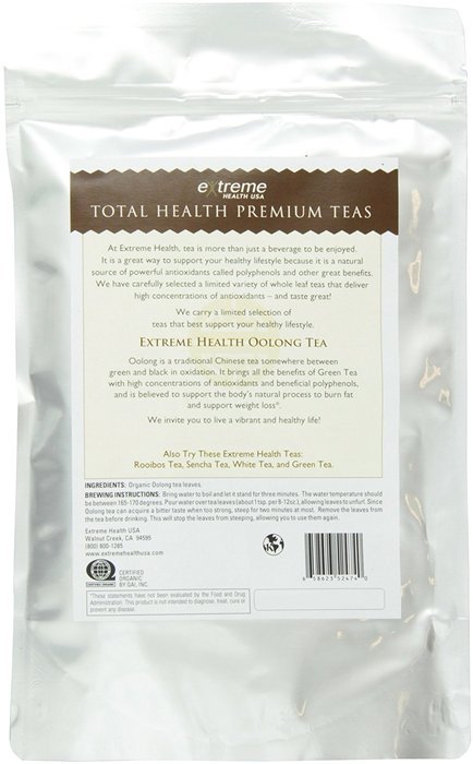 Extreme Health USA Extreme Health's Organic Oolong Tea, Total Health Loose Leaf Tea, 8-Ounce Pouches N3