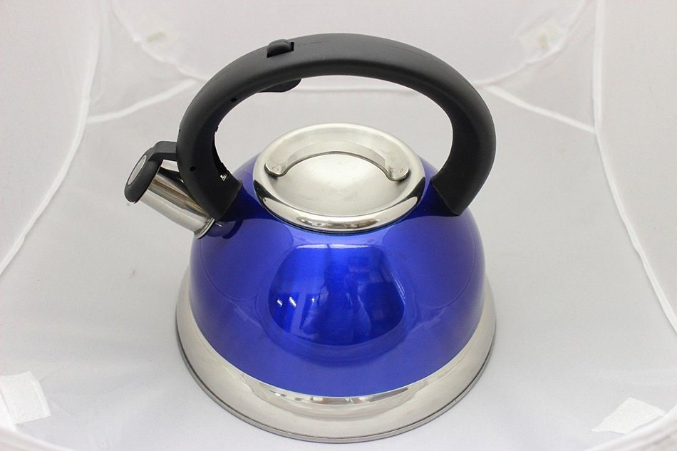 CONCORD 2.8 Quart Extra Thick Tri-ply Bottom Tea Kettle Whistling Spout (BLUE)