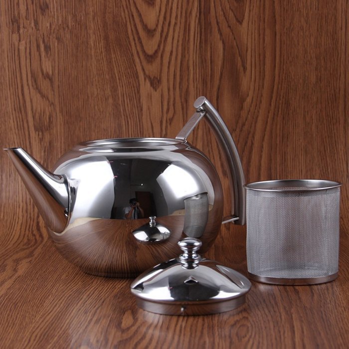 LIUNA High Quality Fashion Durable 1.5L Stainless Steel Teapot Coffee Cold Water Pot Kettle With Strainer Home... N5