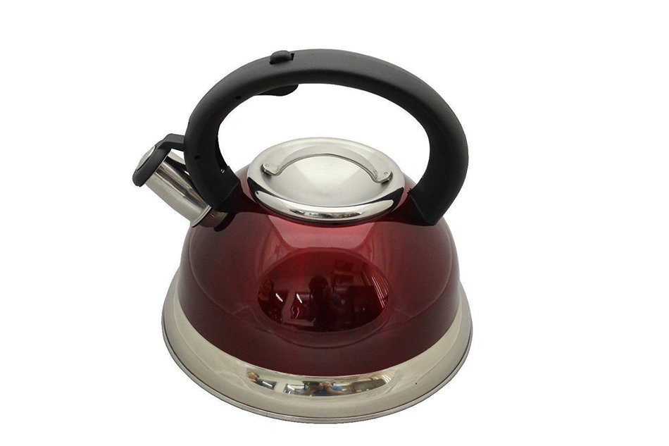 CONCORD 2.8 Quart Extra Thick Tri-ply Bottom Tea Kettle Whistling Spout (BLUE) N2