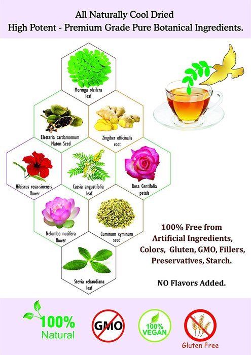 Organic Moringa Ginger Tea (Loose Leaf Tea). USDA Certified Organic. Rich in Antioxidants and Daily Needed Essential... N35