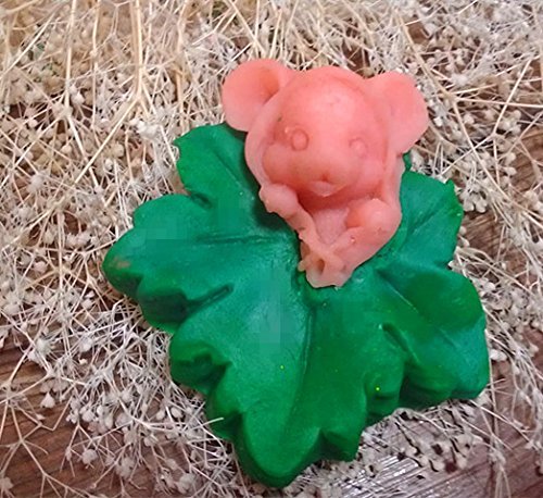New Arrival! Design 379 The Mouse in the Leave Silicone Mold, 3D Fondant Mold,Soap Mold,Chocolate Mold,Cake Decoration...