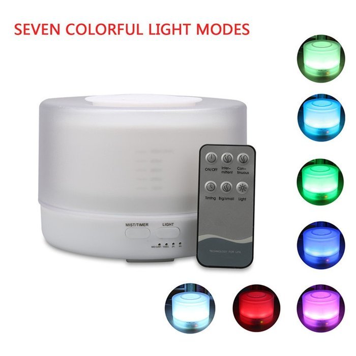 Tuohai 500ML Ultrasonic Aromatherapy Essential Oil Air Diffuser Aroma Mist Humidifier with LED Light for Home... N5