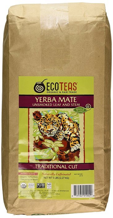 Eco Teas Organic Fair Trade Yerba Mate Tea, 5 Pound