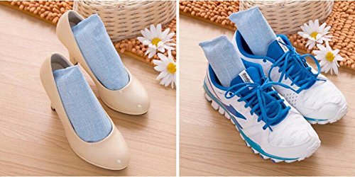 N.CHOOSE Natural Air Purifying Bags, Air Freshener and Shoe Deodorizer, Smelly Shoes Absorb Sweat Charcoal Bag... N6