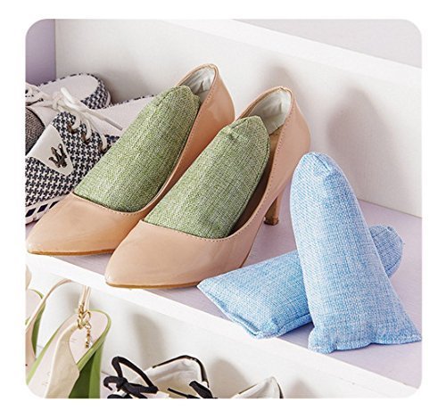 N.CHOOSE Natural Air Purifying Bags, Air Freshener and Shoe Deodorizer, Smelly Shoes Absorb Sweat Charcoal Bag... N9