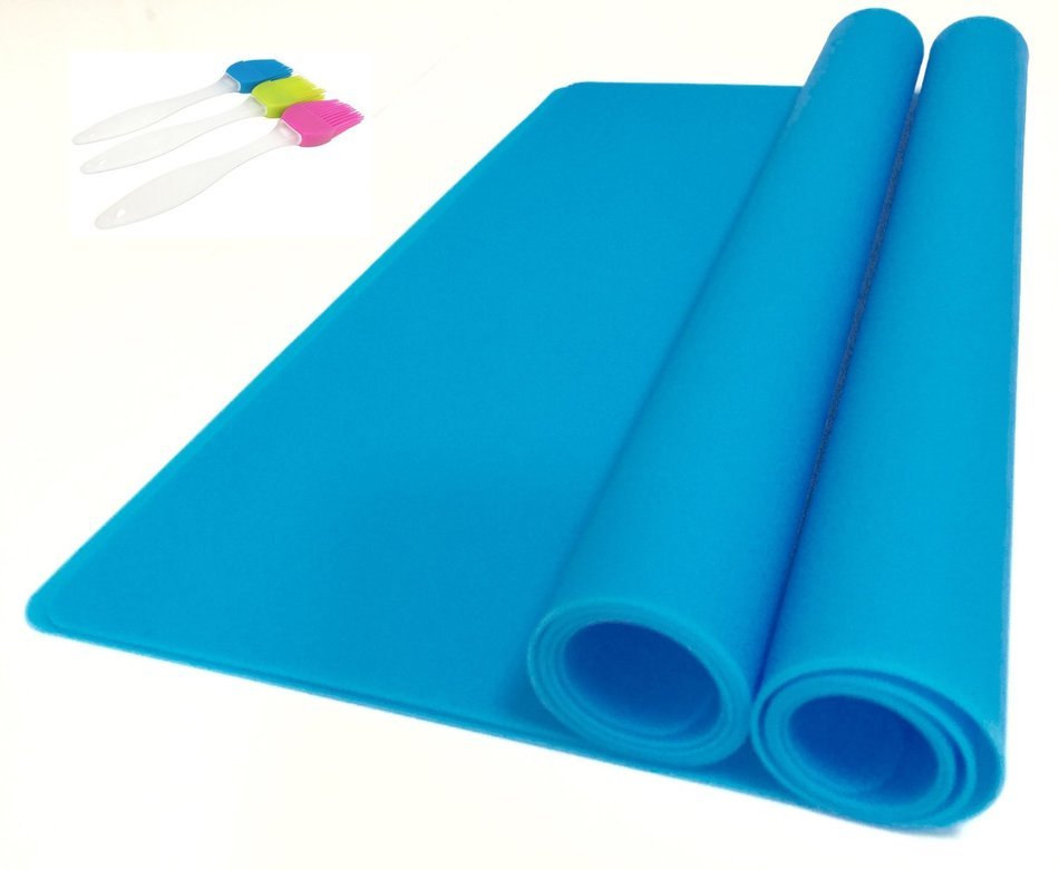 EPHome 2Pack Extra Large Multipurpose Silicone Nonstick Baking Mat, Pastry Mat, Heat Resistant Nonskid Table Mat... N24